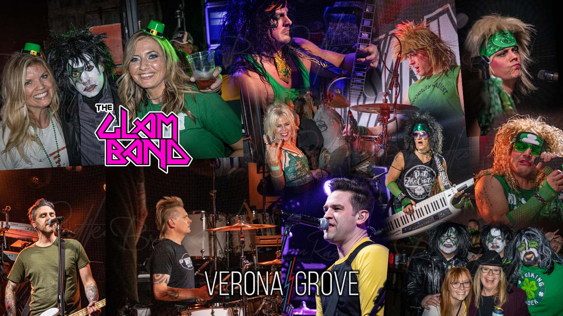 Glam Band and Verona Grove band on St Patrick's Day 2023
